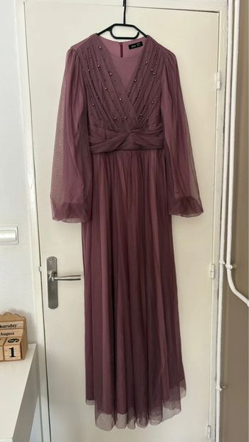 Robe de soirée mauve femme taille L