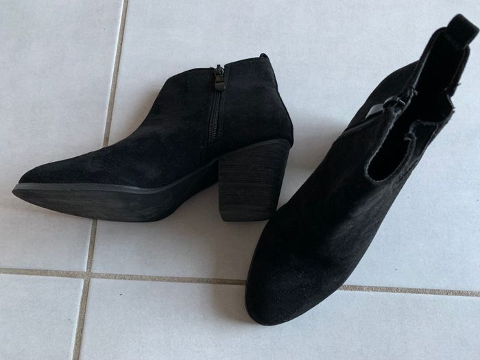 Bottines noires daim - photo numéro 2