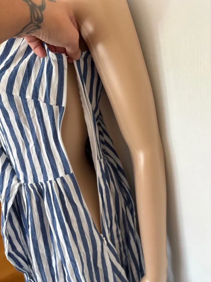 🛑robe bleu clair/blanche🛑T.36 - photo numéro 5