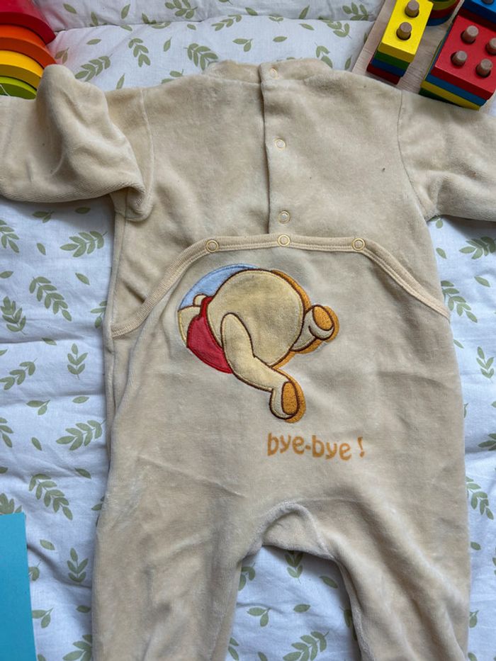 pyjama grenouillère jaune winnie 6 mois disney - photo numéro 2