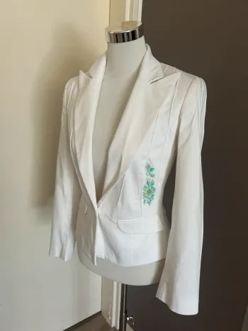 veste blazer blanche ymayaba femme, taille 36