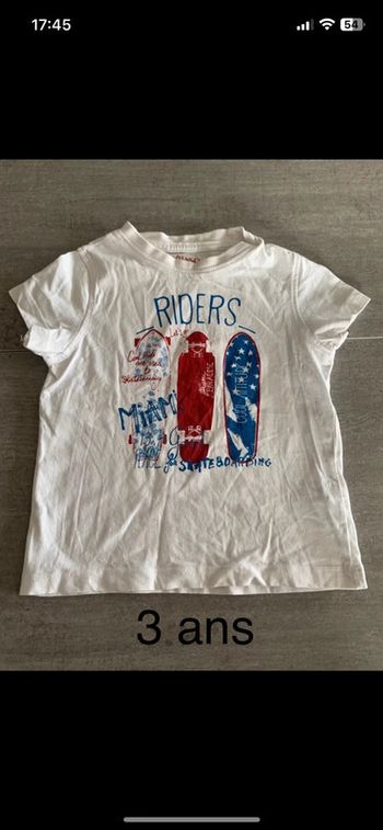 Tee-shirts blanc 3 ans