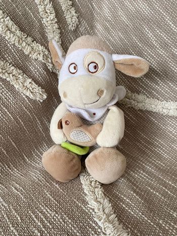 Peluche doudou musical 27cm Mots d'enfants Mouton beige marron blanc très bon état