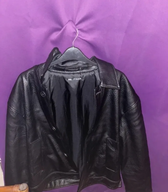 Veste cuir Zara - photo numéro 2
