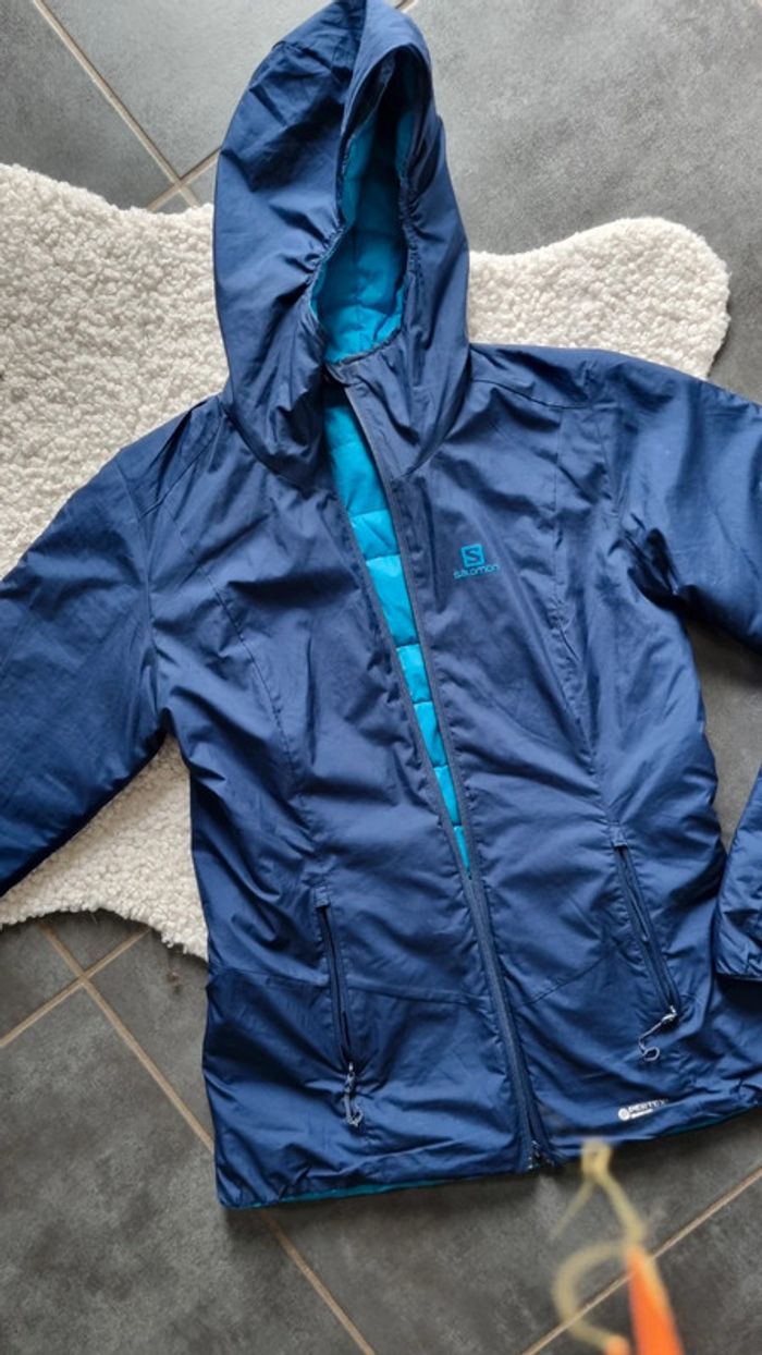 Blouson réversible bleu Salomon Drifter XS sport randonnée ski  trail - photo numéro 5