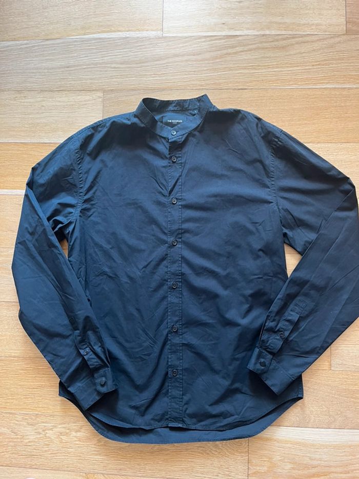 👔 Chemise homme The Kooples noire col Mao 100% coton – Taille L – Très bon état