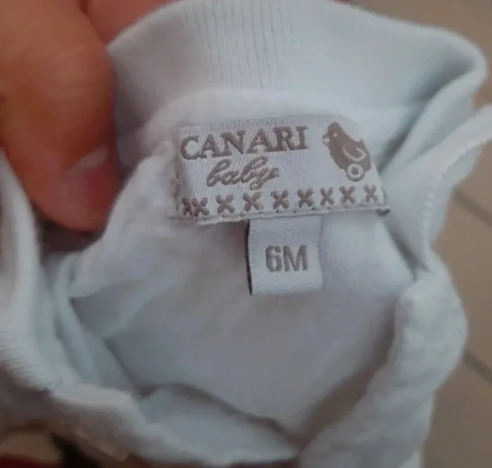 Salopette legere beige + tee shirt canari baby - photo numéro 2