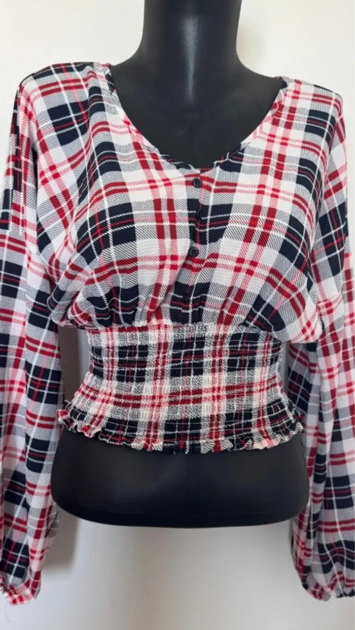 Blouse à carreaux neuve - photo numéro 2