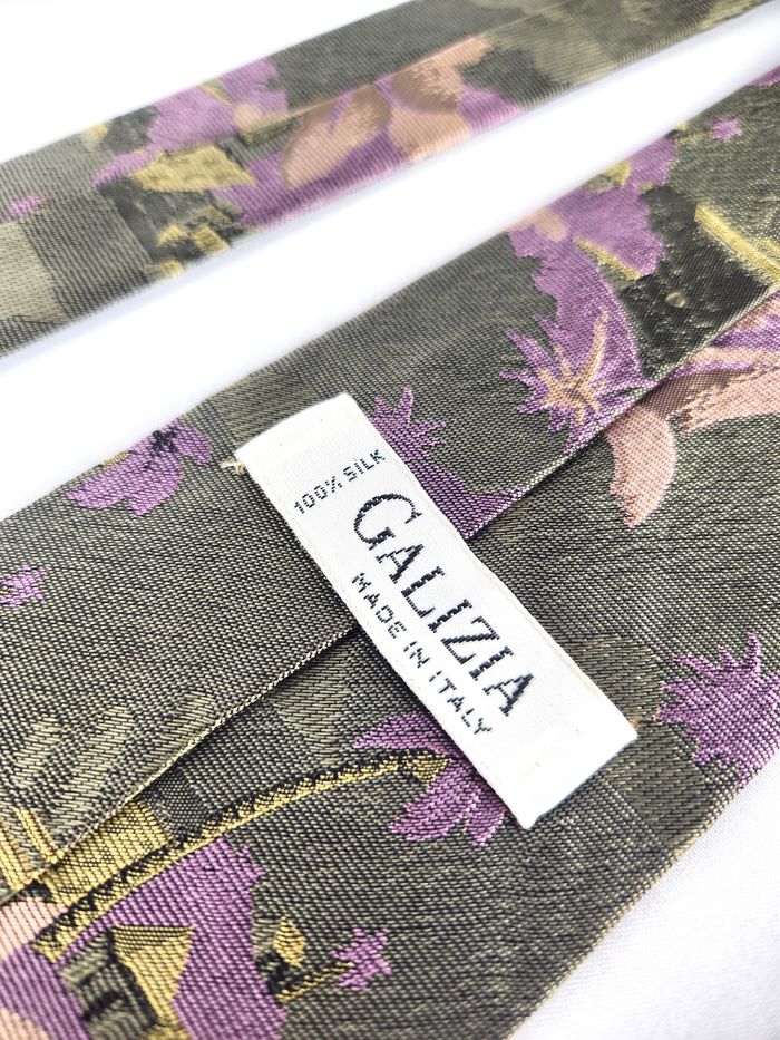 Cravate Galizia 100% Soie - Motif Floral Élégant - photo numéro 6