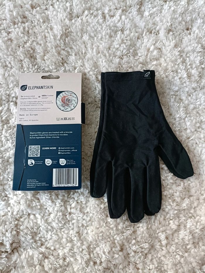 Gants éléphantskin noirs en L/xl compatible avec écran tactile