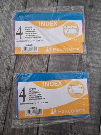 Lot fournitures intercalaires