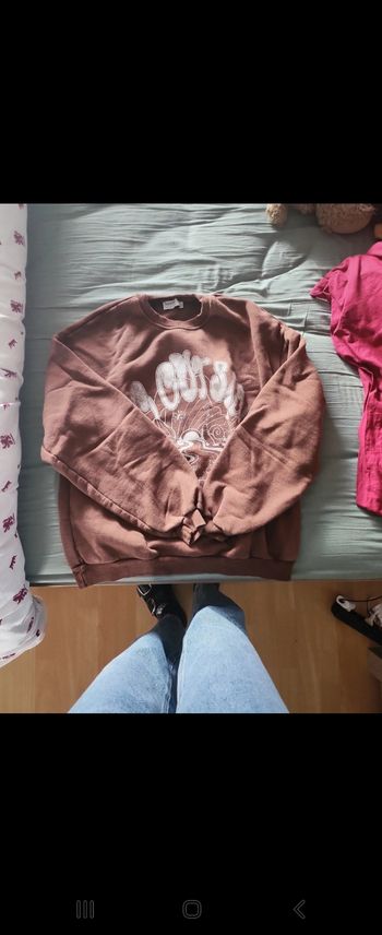 Sweat marron Bershka