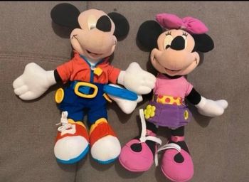 Lot peluches Mickey et Minnie d’apprentissage 