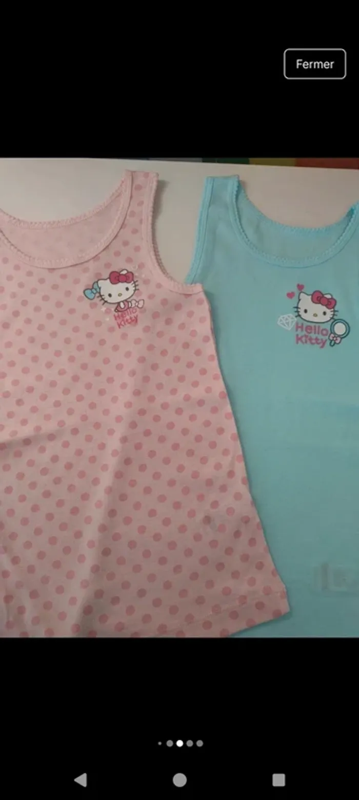 Débardeurs fille Hello Kitty en 100% coton - photo numéro 7