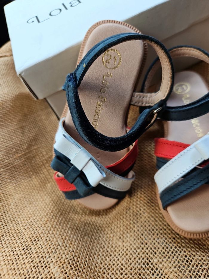 Sandales cuir - Lola Palacios - Tricolore T21 - photo numéro 5