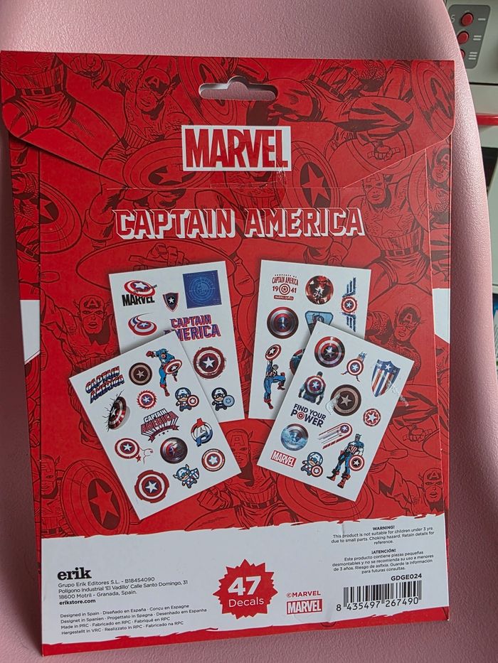 Sticker disney marvel captain america disneyland paris ( a mettre sur pleins de supports ) - photo numéro 2