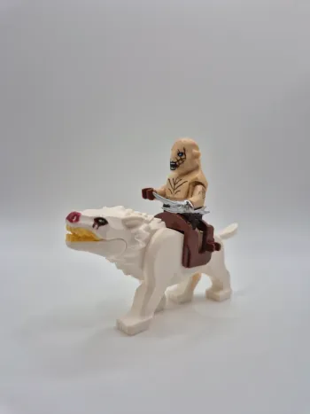 Figurine type lego Chef guerriers orcs Azog sur warg seigneur des anneaux / hobbit