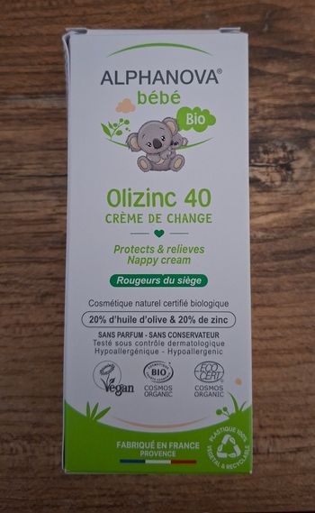 Crème de change Olizinc 40 Alphanova