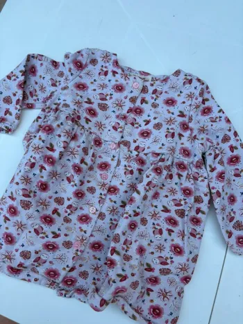 Robe rose DPAM 18 mois hiboux