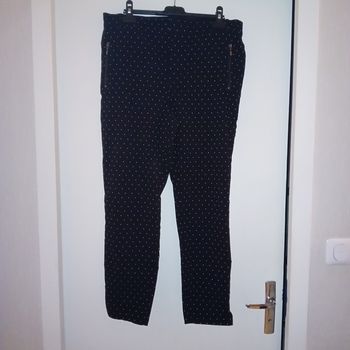 Faby27800 Pantalon femme "Yessica" - Neuf - Couleur : noir à pois blancs - T  44