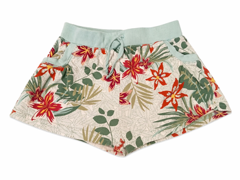 Short fille, 10 ans. Motif fleurs hawaïennes. 