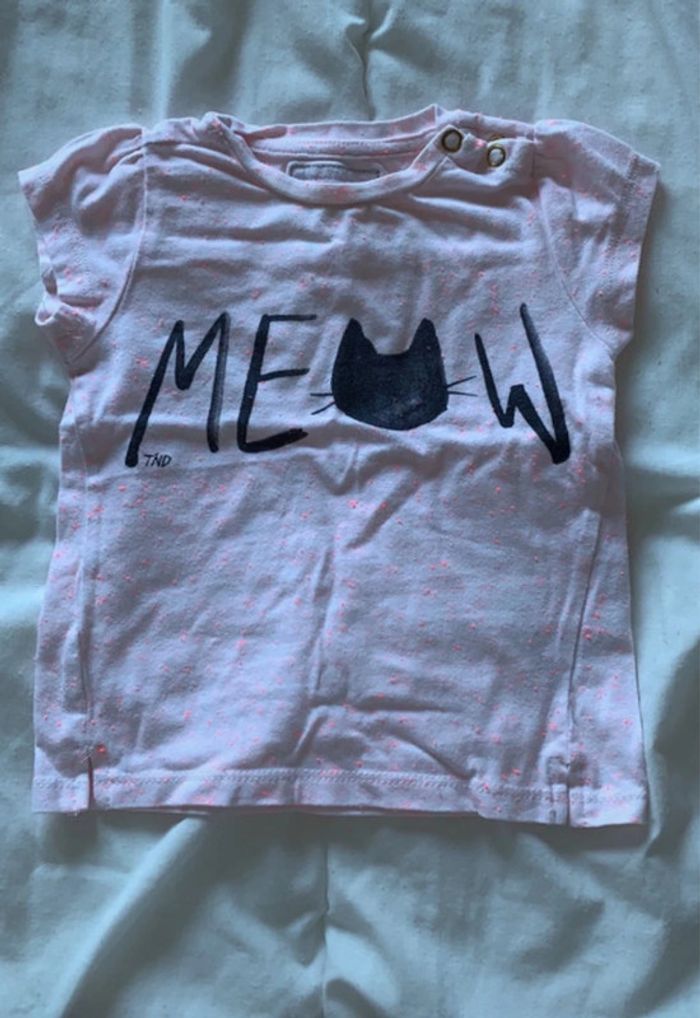 Ensemble bébé fille 6 mois – Tee-shirt + Leggings coordonnés – doux & pratique - photo numéro 2