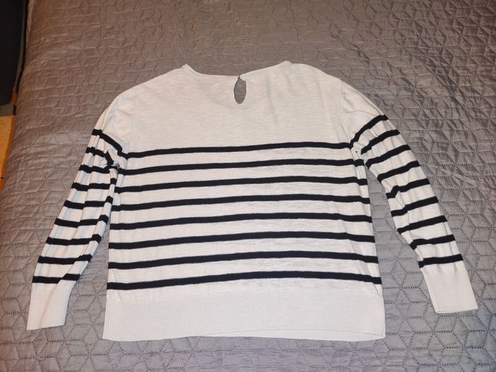 Pull rayé marine - photo numéro 2