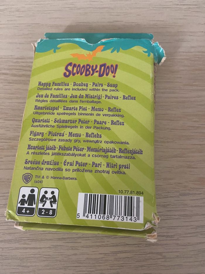 Jeu de carte scooby doo - photo numéro 2
