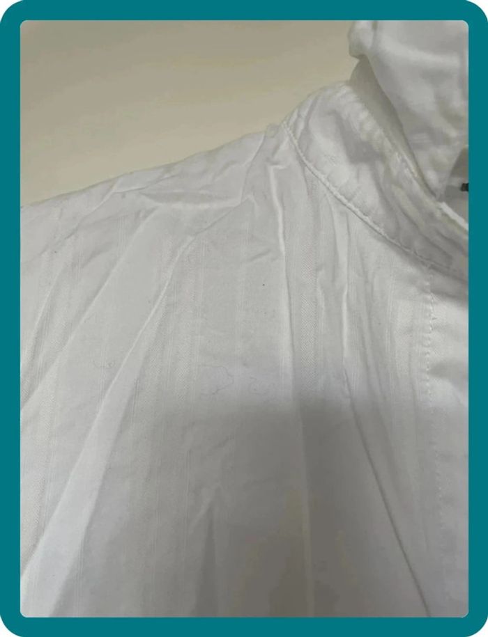 Chemise blanche rayure beige - photo numéro 3