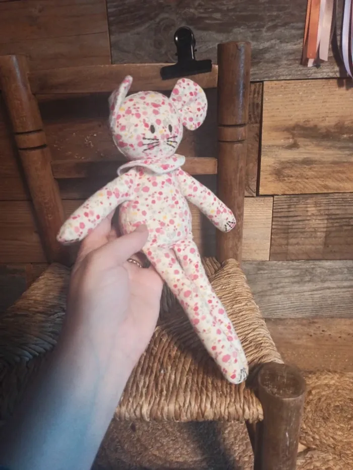 Peluche souris liberty fleurs petit bateau tbe - photo numéro 5