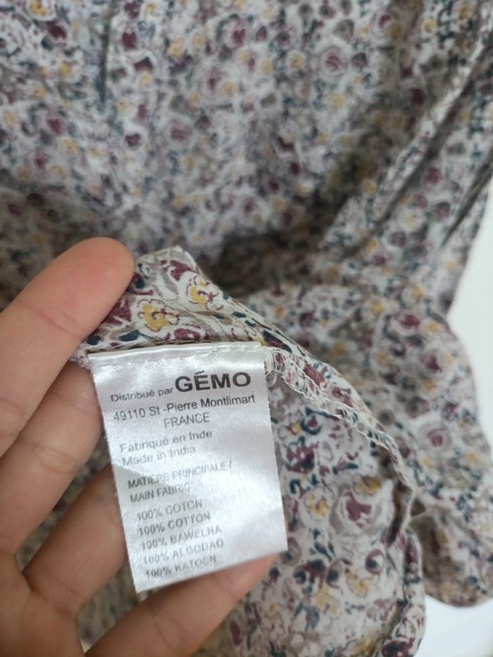 Blouse fleurie col tunisien – GÉMO Casual - photo numéro 7