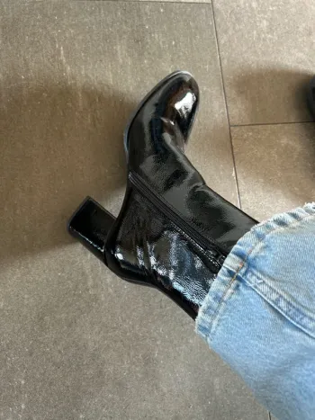 Bottines noires vernis