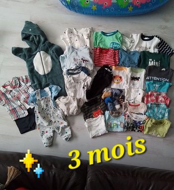 Lot vêtements garçon 3 mois très bon état 