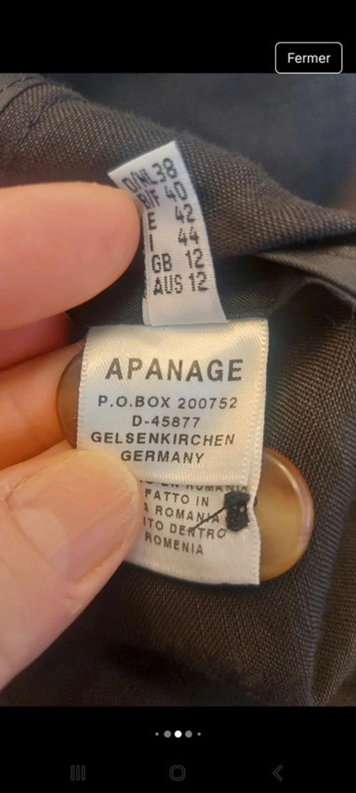 Blazer Apanage be/fr 40 en lin en parfait état - photo numéro 13