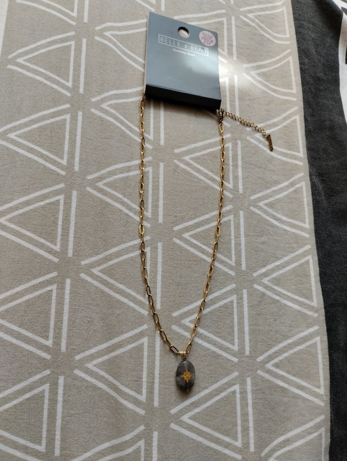 Collier en acier inoxydable avec pendentif pierre Belle &beau - photo numéro 9