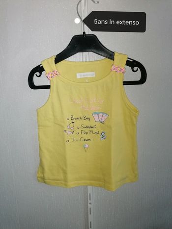 Débardeur jaune 5ans plage