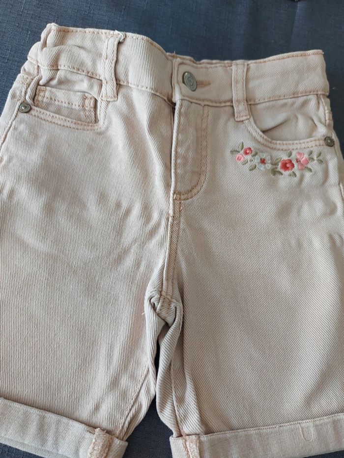 Bermuda en jeans rose poudre Vertbaudet 5 ans - photo numéro 4