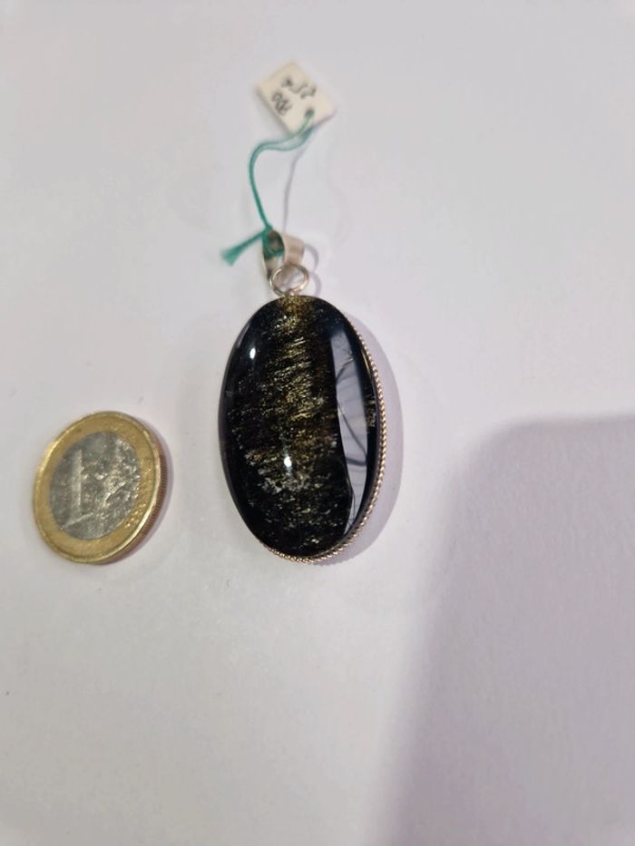 Pendentif obsidienne dorée Mexique - photo numéro 3