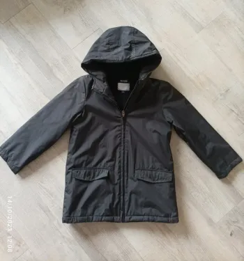Manteau parka noir fille 8 ans