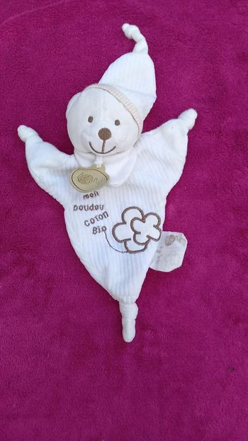 Doudou ourson blanc Baby Nat