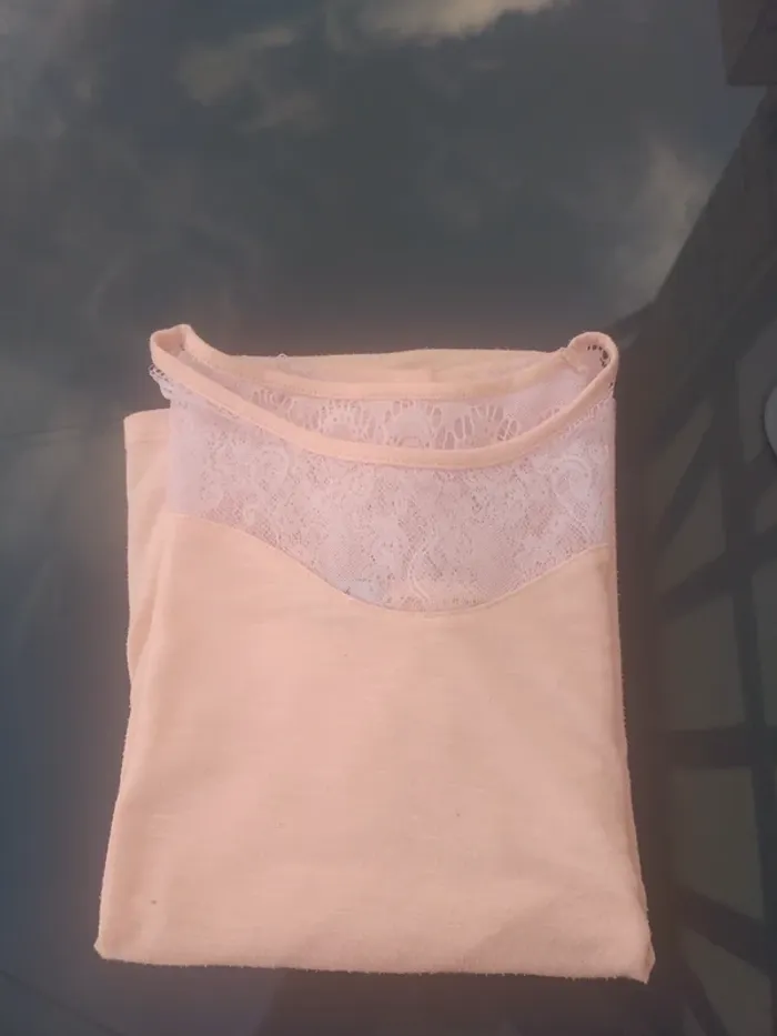 Tee shirt Manches courtes Dentelle Fille - photo numéro 8