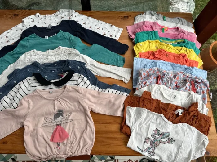 Lot tee shirt longues et courtes manches