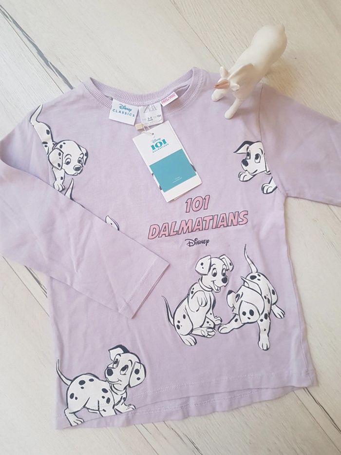 Tee shirt Disney classique zara 101 dalmatiens 3/4ans neuf
