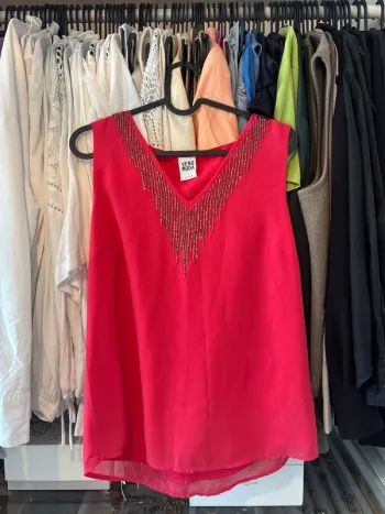 Top fuschia strass
