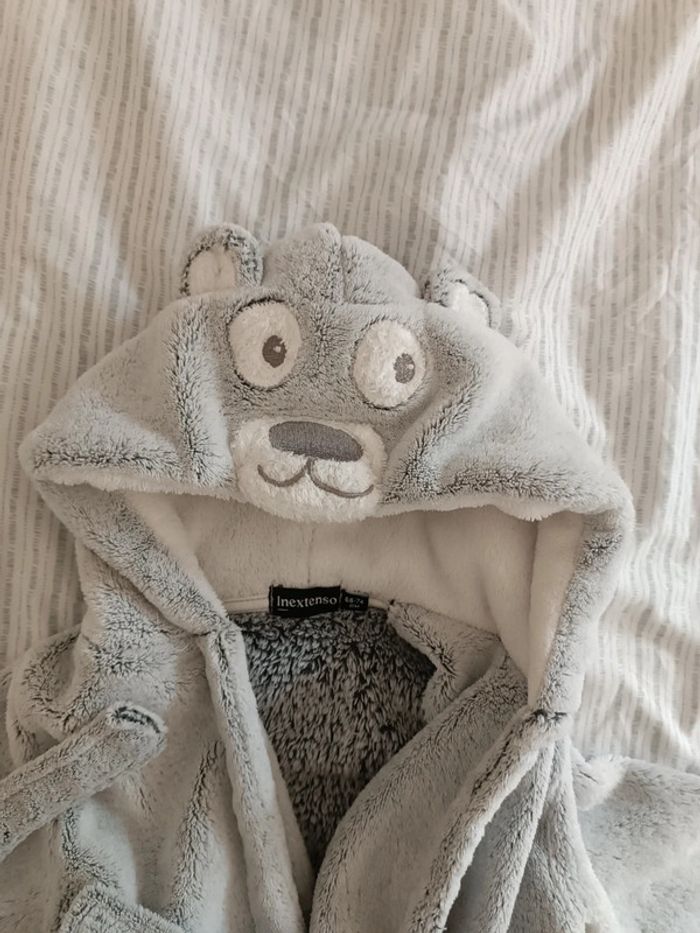 Peignoir gris bébé 68-74 cm - photo numéro 2