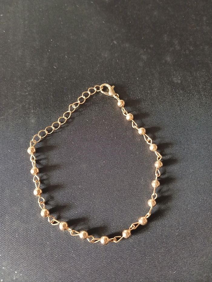 Bracelet doré avec mailles boules - photo numéro 1