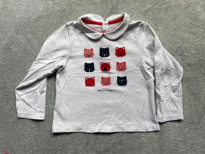 Tee shirt manches longues, fille, 18 mois