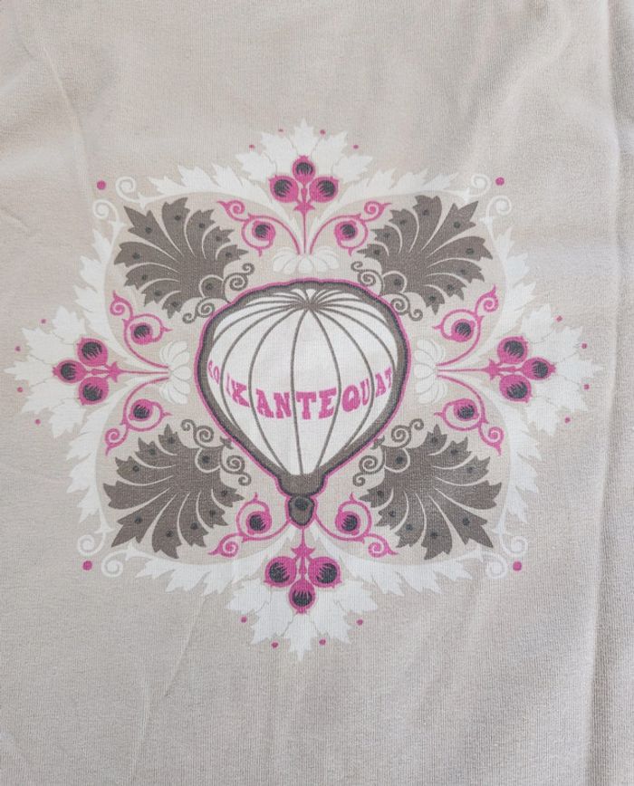 Tee-shirt top 64 beige manches courtes excellent état taille M Montgolfière - photo numéro 5