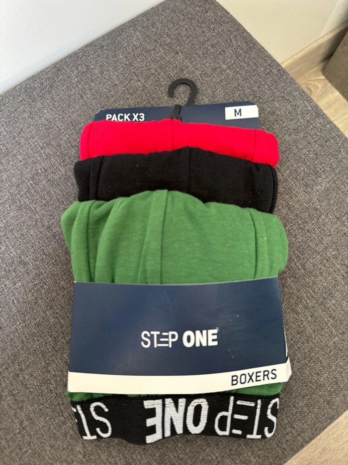 🩲 Lot 3 boxers Homme - Step one- neuf avec étiquette - taille M