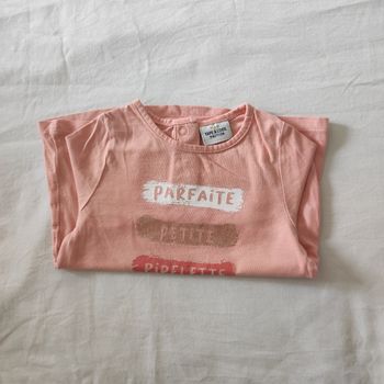 T-shirt bébé fille rose Tape à l’œil 9 mois